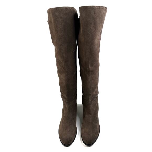 Lucky Brand Calypso Over The Knee Boots Brown/Taupe Suede Womens 7.5M New $139 - Picture 3 of 10
